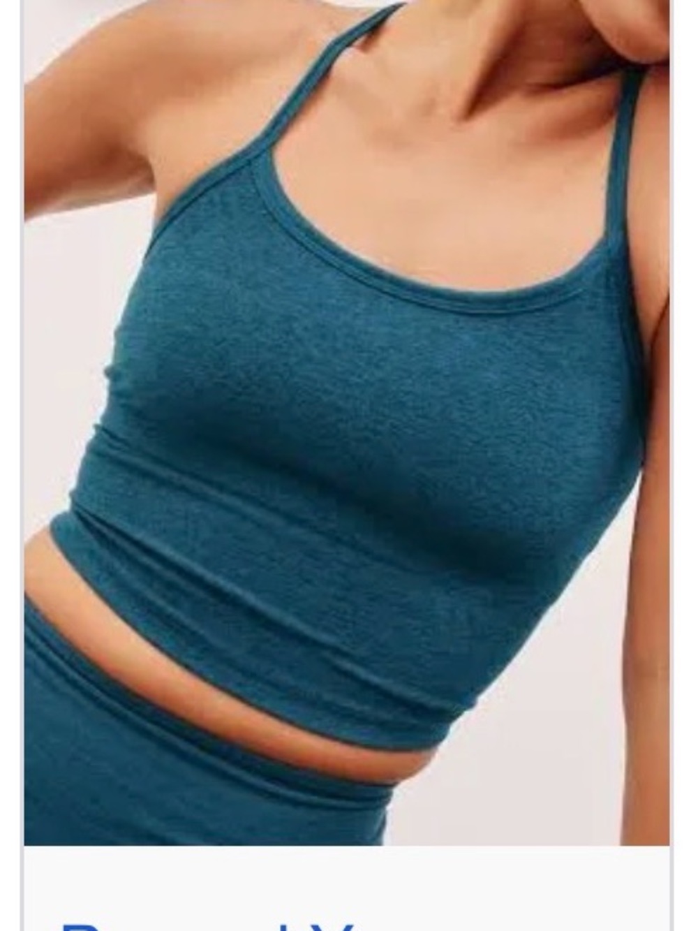 Beyond Yoga Teal Racerback Tank Top